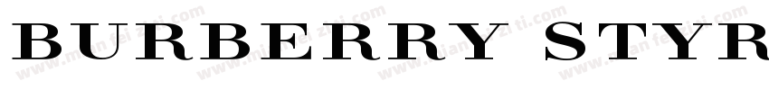 Burberry Styrene B Web Bold Regular字体转换